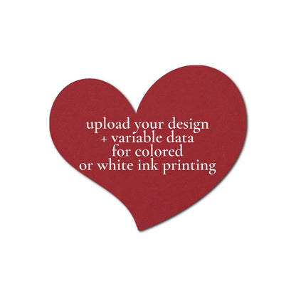 Individually Personalized Wedding Prints on Diecut Cardstock - Shape S100