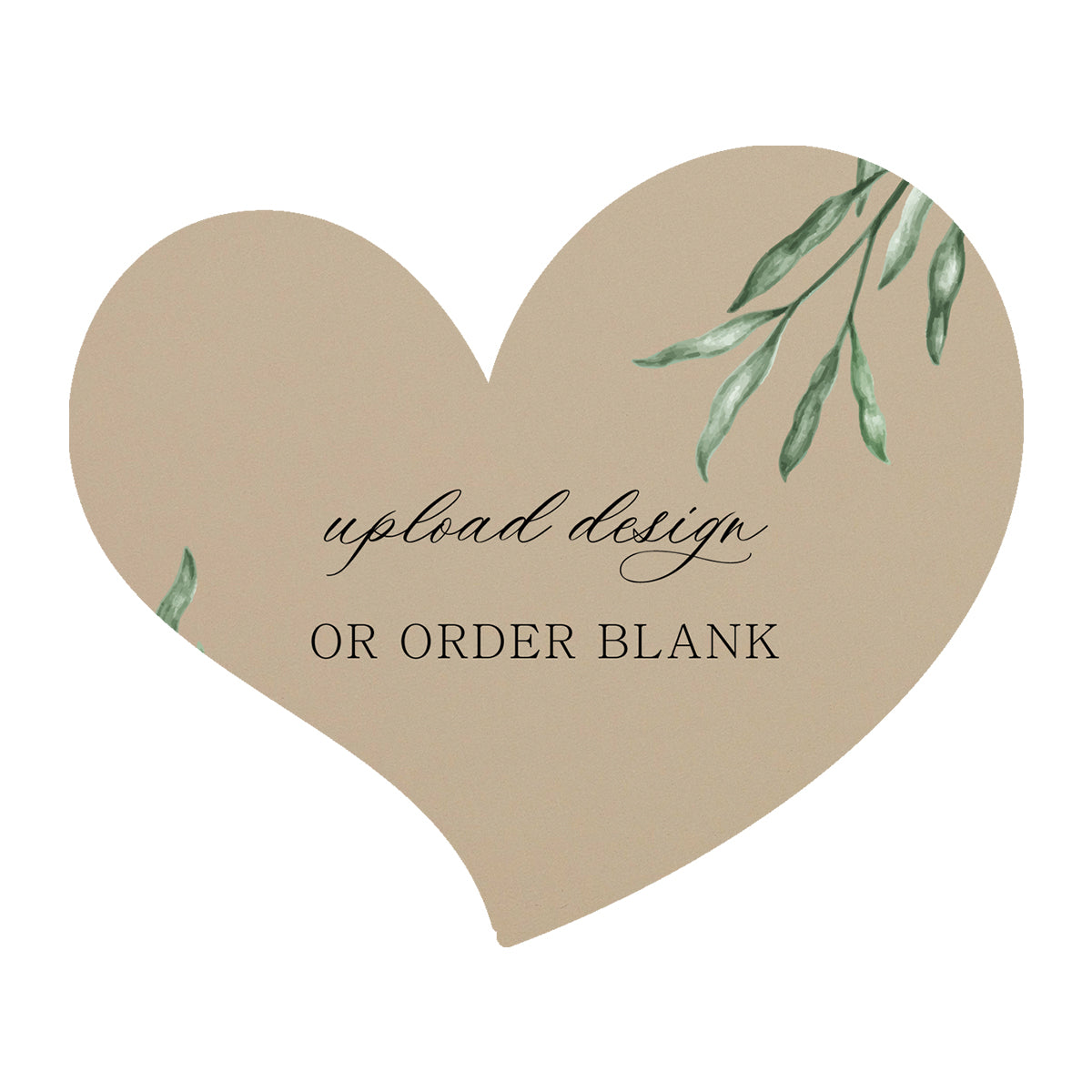 Custom Wedding Prints on Diecut Shaped Cardstock | Shape S100