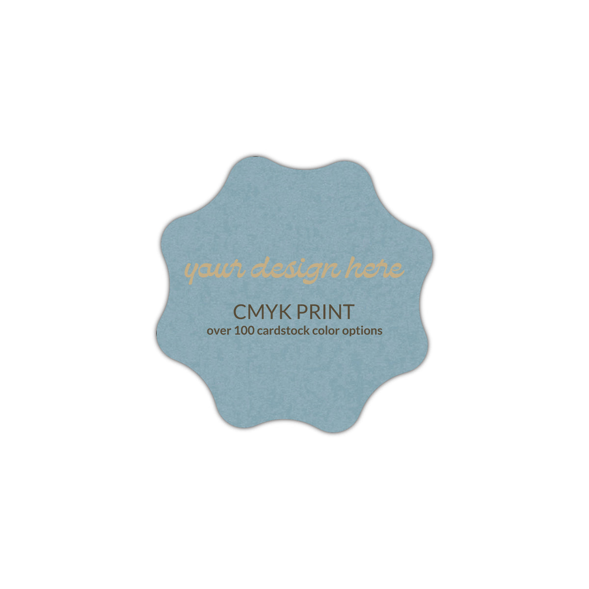 Shape S101 Diecut Card | CMYK Print | 3" x 3"