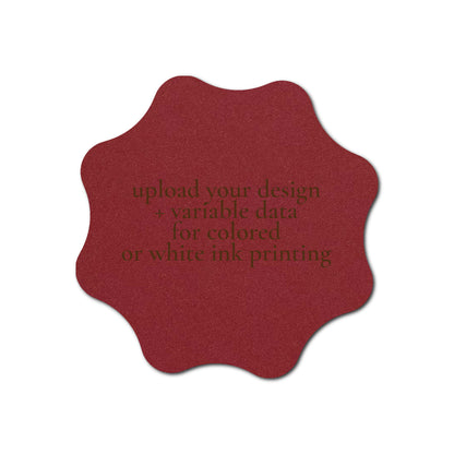 Individually Personalized Wedding Prints on Diecut Cardstock - Shape S101