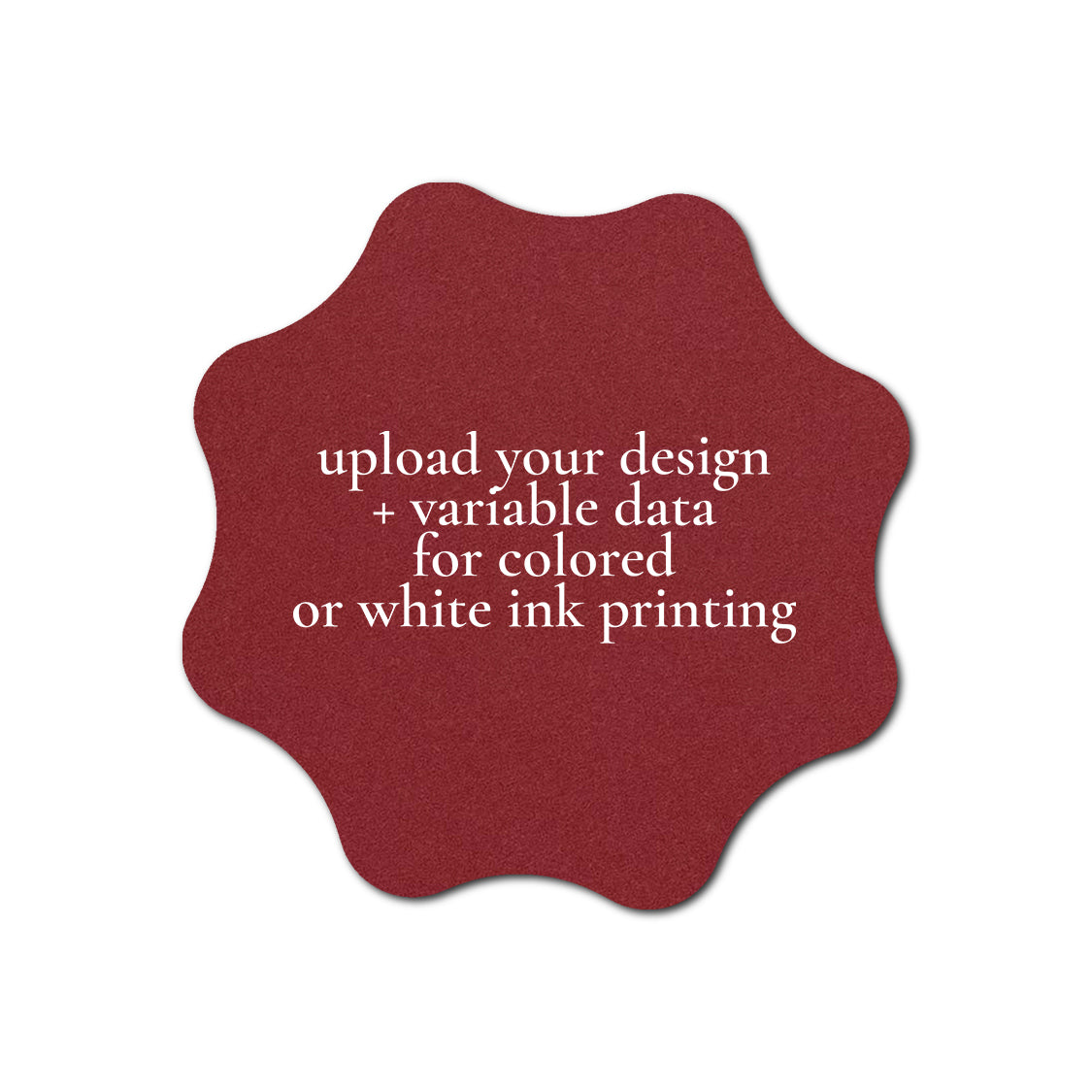 Individually Personalized Wedding Prints on Diecut Cardstock - Shape S101