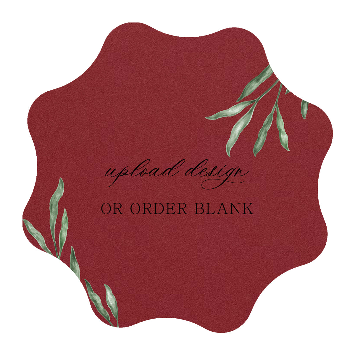 Custom Wedding Prints on Diecut Shaped Cardstock | Shape S101