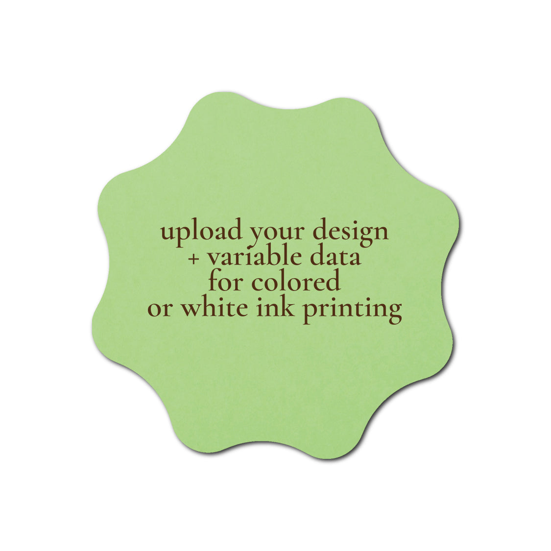 Individually Personalized Wedding Prints on Diecut Cardstock - Shape S101