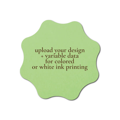 Individually Personalized Wedding Prints on Diecut Cardstock - Shape S101