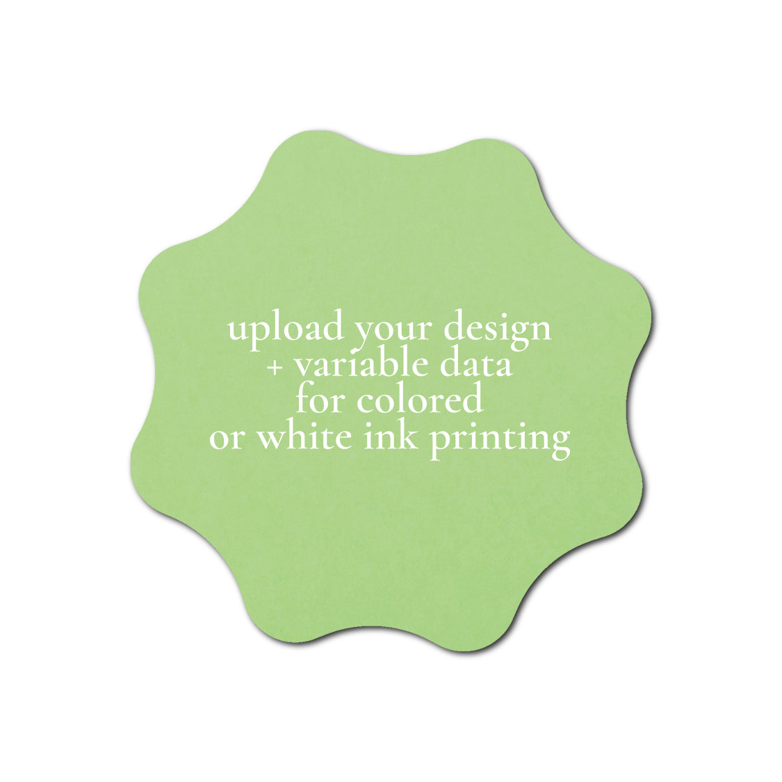 Individually Personalized Wedding Prints on Diecut Cardstock - Shape S101