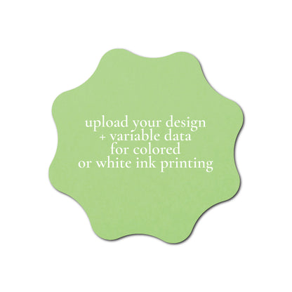 Individually Personalized Wedding Prints on Diecut Cardstock - Shape S101