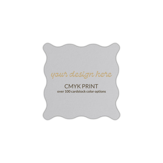 Shape S102 Diecut Card | CMYK Print | 2" x 2"