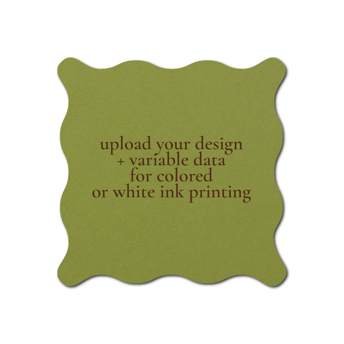 Individually Personalized Wedding Prints on Diecut Cardstock - Shape S102