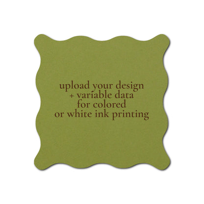 Individually Personalized Wedding Prints on Diecut Cardstock - Shape S102