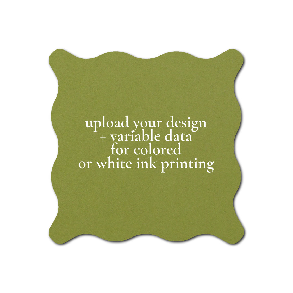Individually Personalized Wedding Prints on Diecut Cardstock - Shape S102