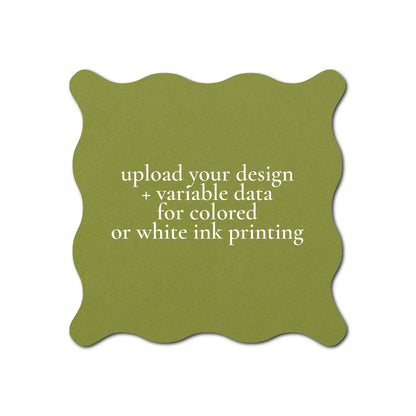 Individually Personalized Wedding Prints on Diecut Cardstock - Shape S102