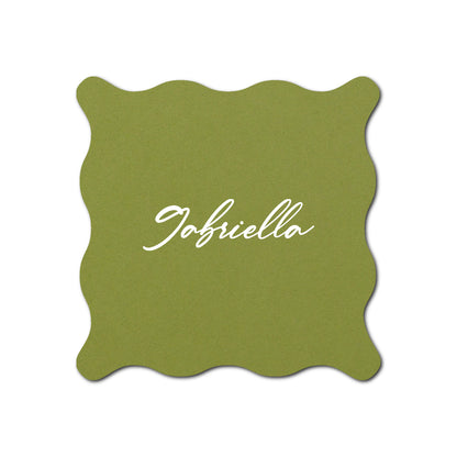 Individually Personalized Wedding Prints on Diecut Cardstock - Shape S102
