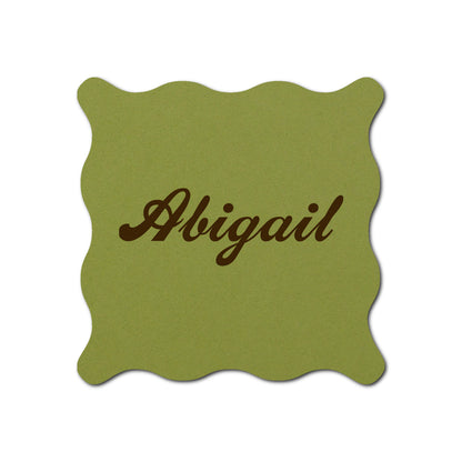 Individually Personalized Wedding Prints on Diecut Cardstock - Shape S102