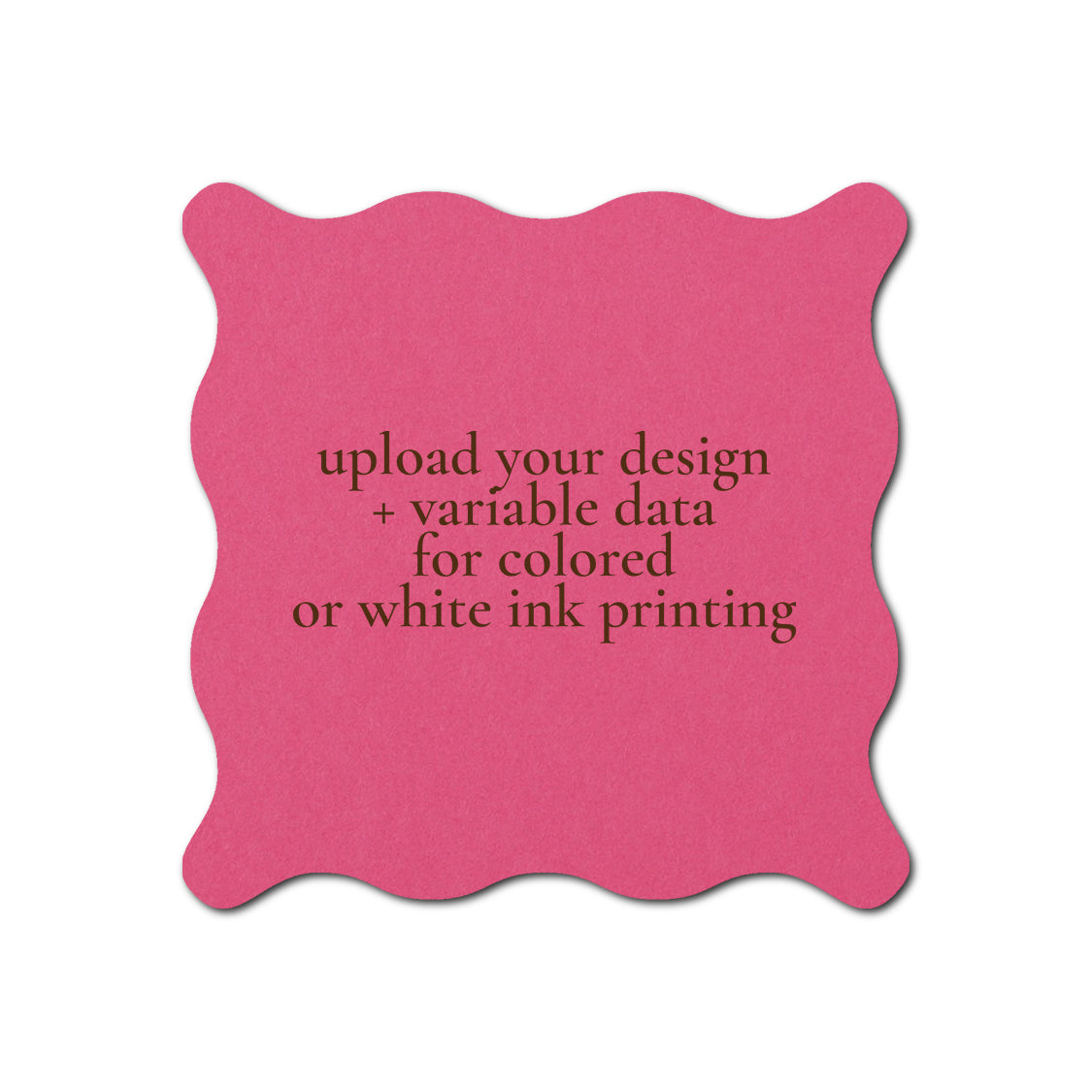Individually Personalized Wedding Prints on Diecut Cardstock - Shape S102