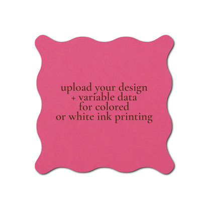 Individually Personalized Wedding Prints on Diecut Cardstock - Shape S102