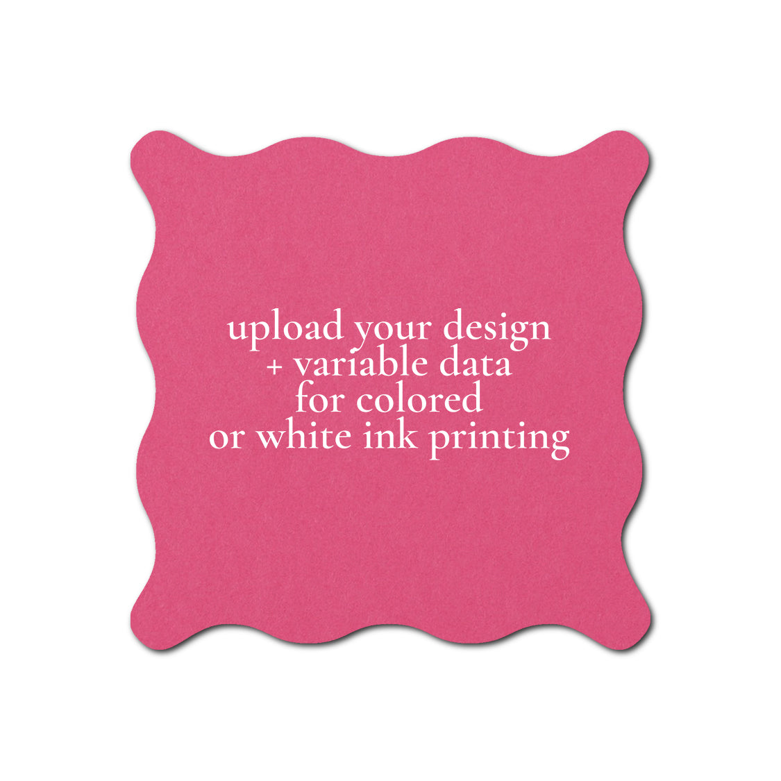 Individually Personalized Wedding Prints on Diecut Cardstock - Shape S102