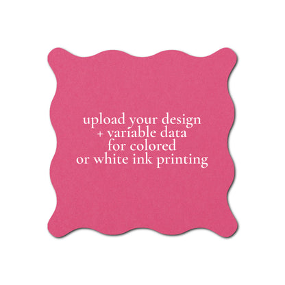 Individually Personalized Wedding Prints on Diecut Cardstock - Shape S102