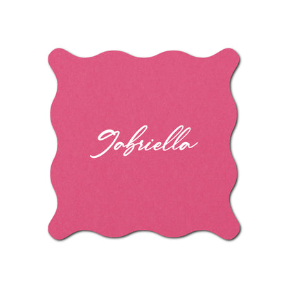 Individually Personalized Wedding Prints on Diecut Cardstock - Shape S102