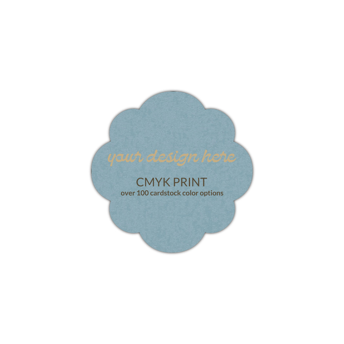 Shape S103 Diecut Card | CMYK Print | 3" x 3"