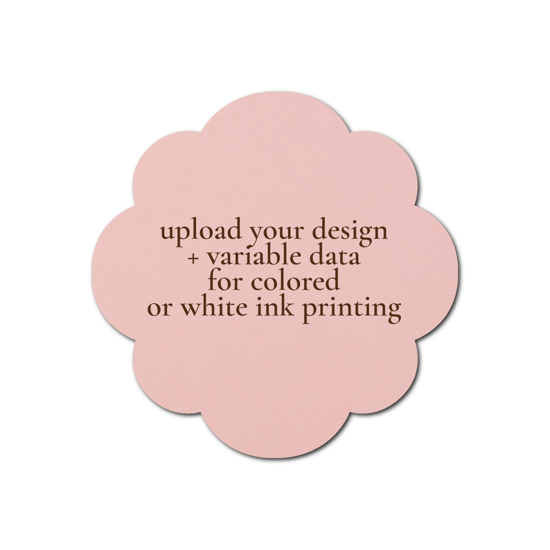 Individually Personalized Wedding Prints on Diecut Cardstock - Shape S103