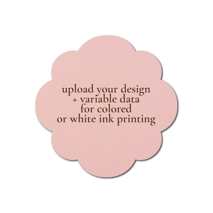 Individually Personalized Wedding Prints on Diecut Cardstock - Shape S103