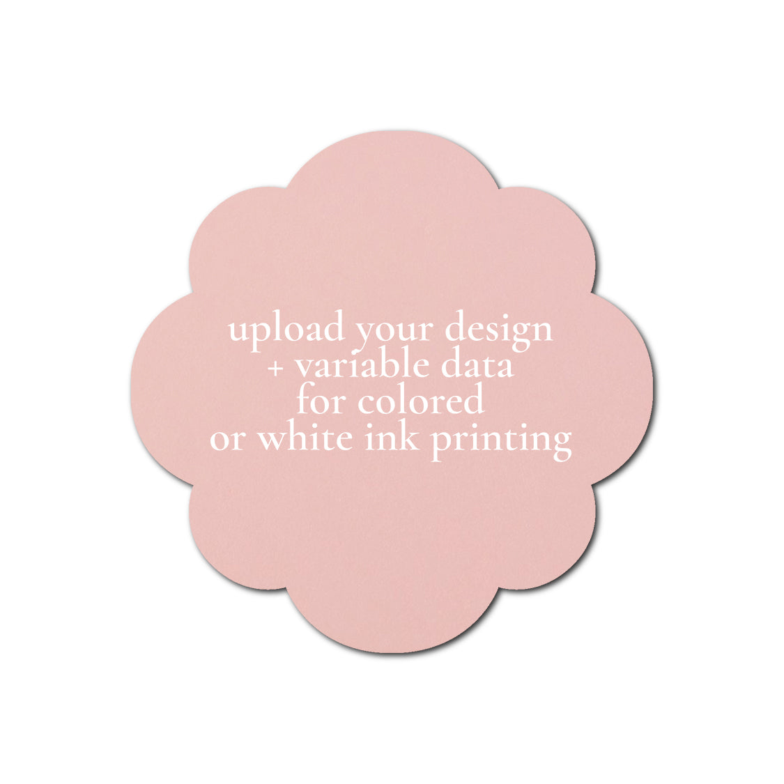 Individually Personalized Wedding Prints on Diecut Cardstock - Shape S103