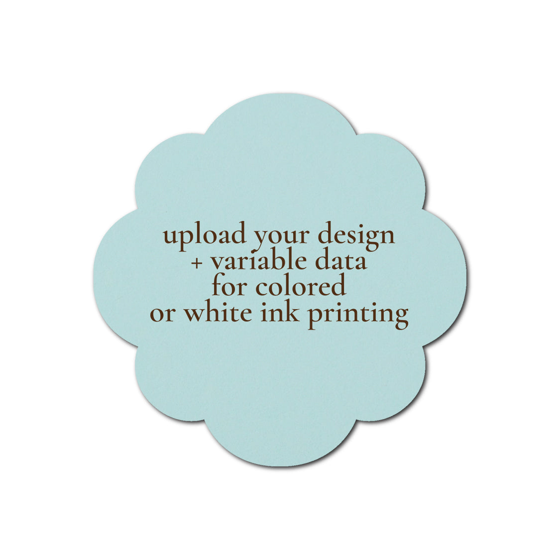Individually Personalized Wedding Prints on Diecut Cardstock - Shape S103