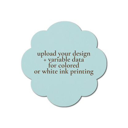 Individually Personalized Wedding Prints on Diecut Cardstock - Shape S103