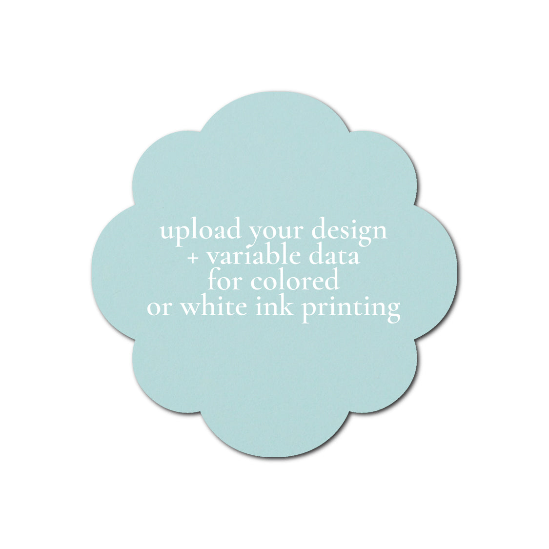 Individually Personalized Wedding Prints on Diecut Cardstock - Shape S103