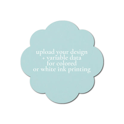Individually Personalized Wedding Prints on Diecut Cardstock - Shape S103