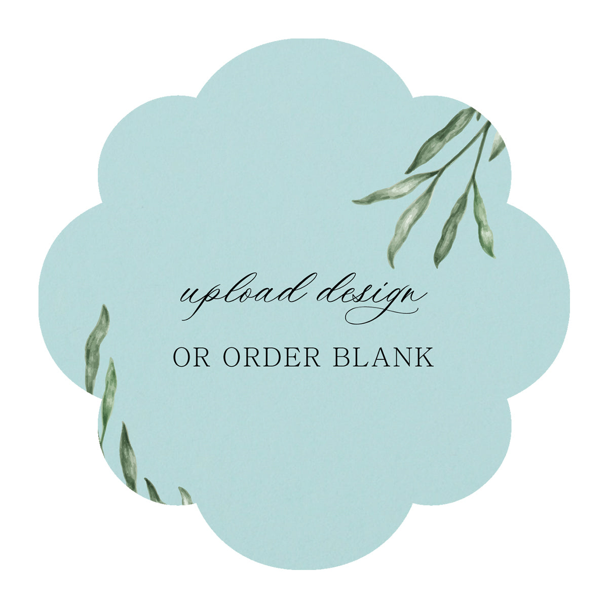 Custom Wedding Prints on Diecut Shaped Cardstock | Shape S103