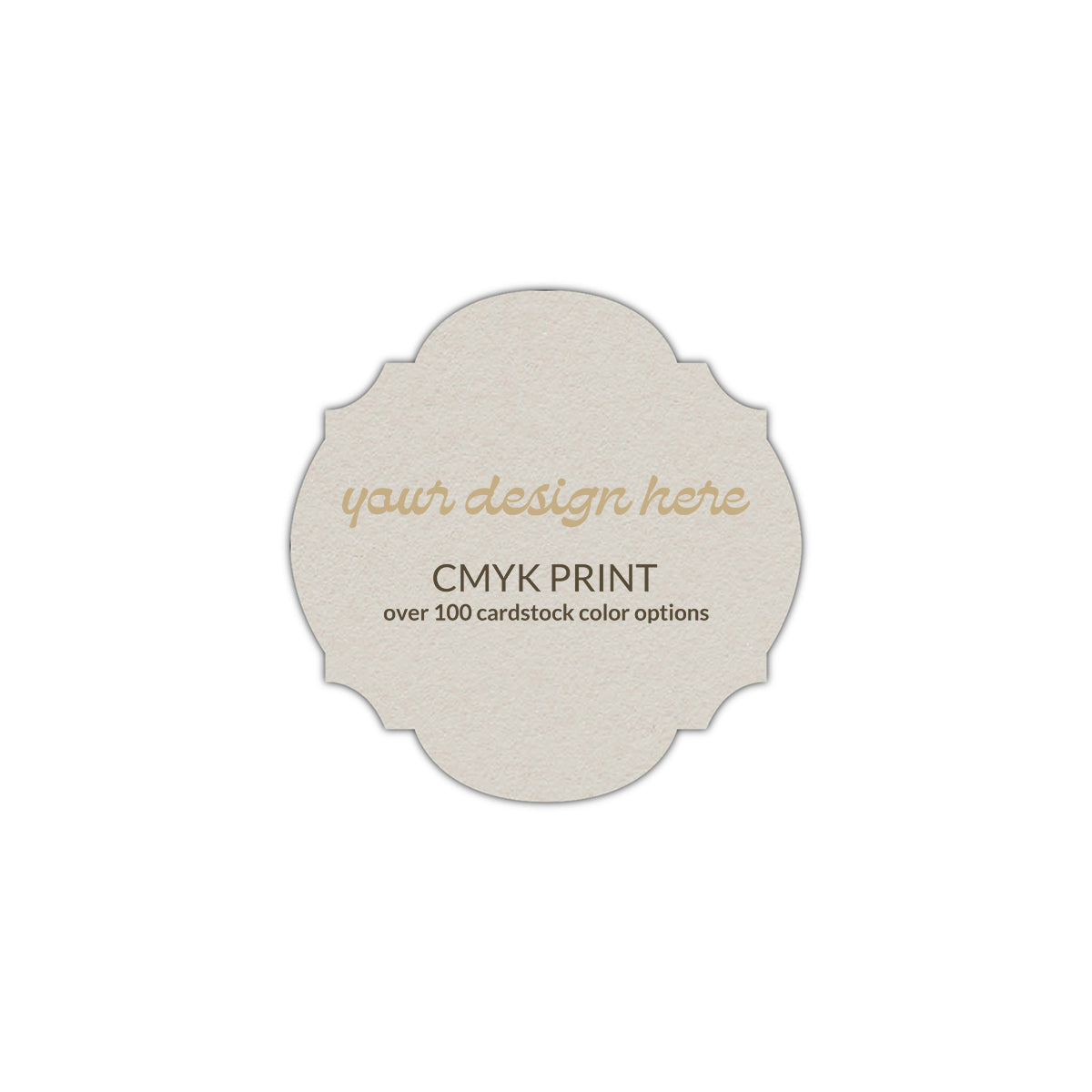 Shape S104 Diecut Card | CMYK Print | 5" x 5"
