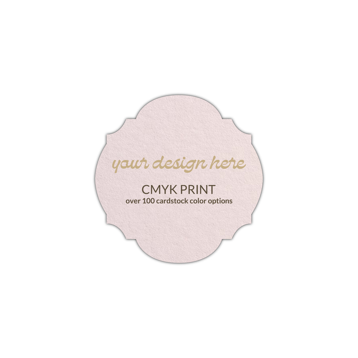 Shape S104 Diecut Card | CMYK Print | 3.5" x 3.5"