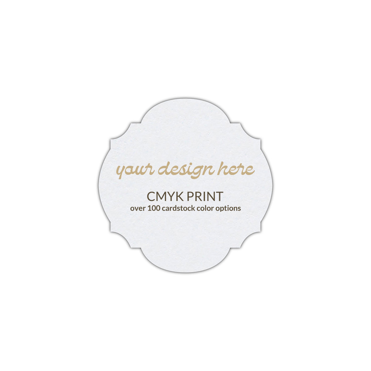 Shape S104 Diecut Card | CMYK Print | 2.75" x 2.75"