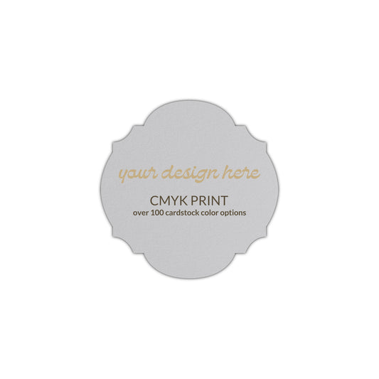 Shape S104 Diecut Card | CMYK Print | 2" x 2"