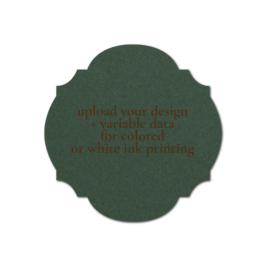 Individually Personalized Wedding Prints on Diecut Cardstock - Shape S104