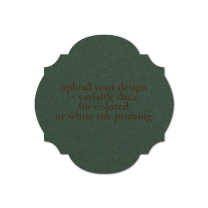 Individually Personalized Wedding Prints on Diecut Cardstock - Shape S104