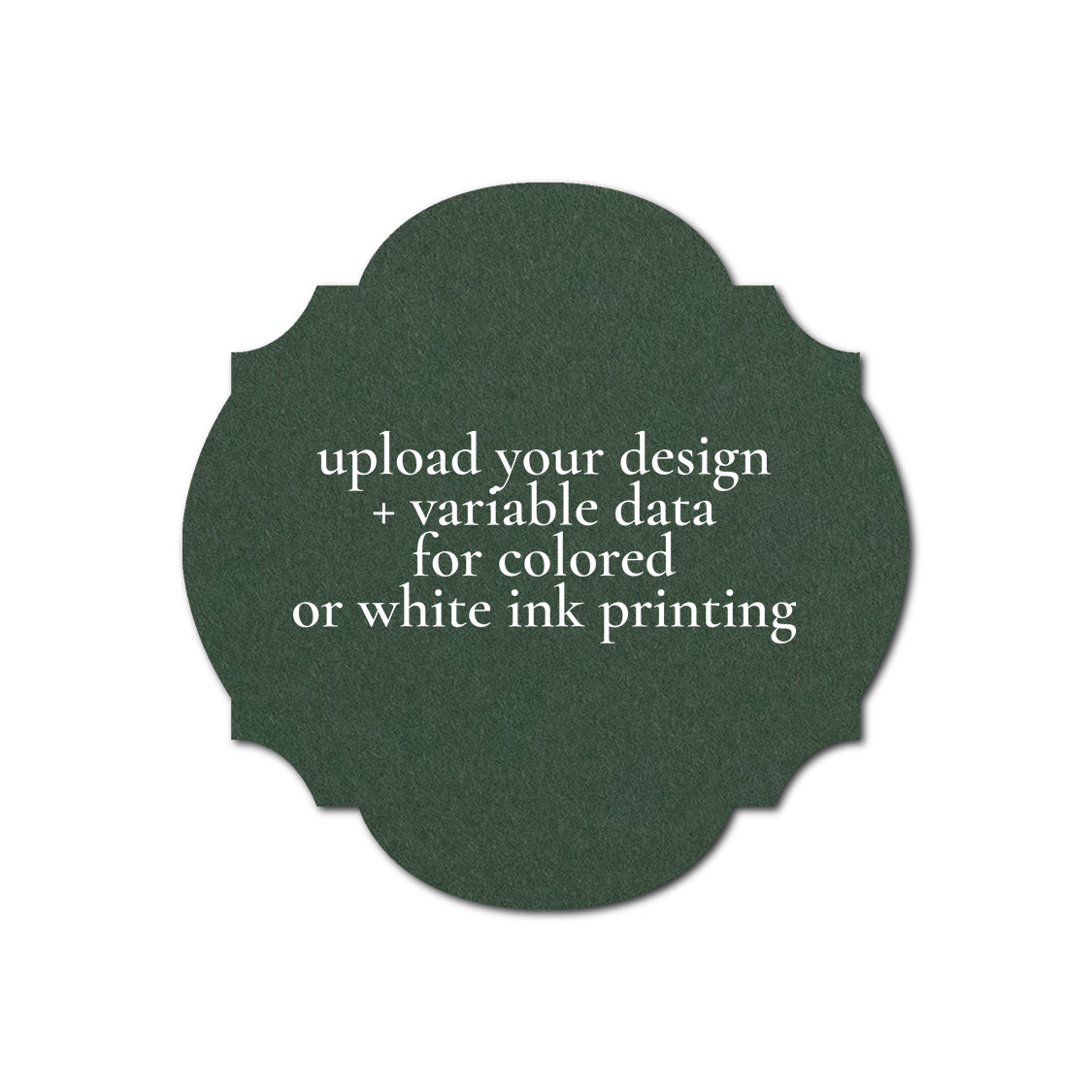 Individually Personalized Wedding Prints on Diecut Cardstock - Shape S104