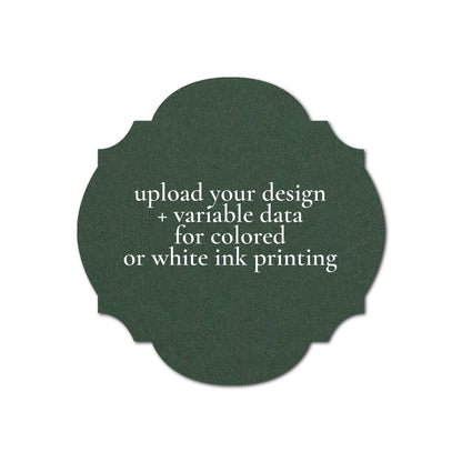 Individually Personalized Wedding Prints on Diecut Cardstock - Shape S104