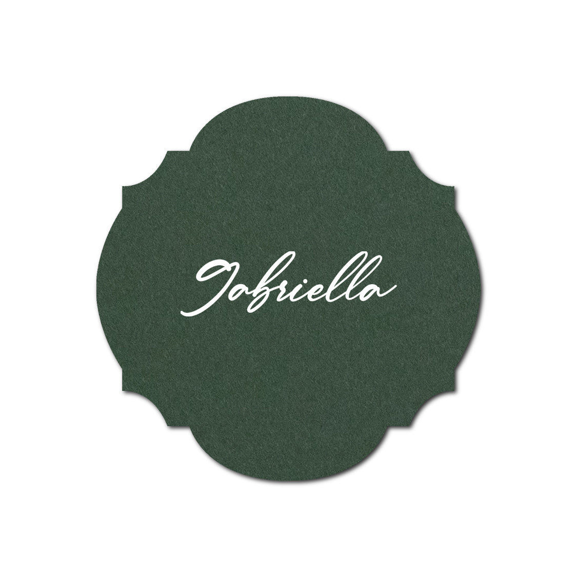 Individually Personalized Wedding Prints on Diecut Cardstock - Shape S104