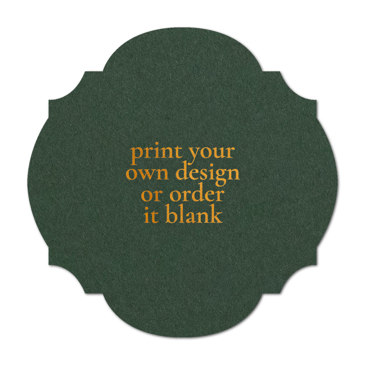 Custom Wedding Prints on Diecut Shaped Cardstock | Shape S104