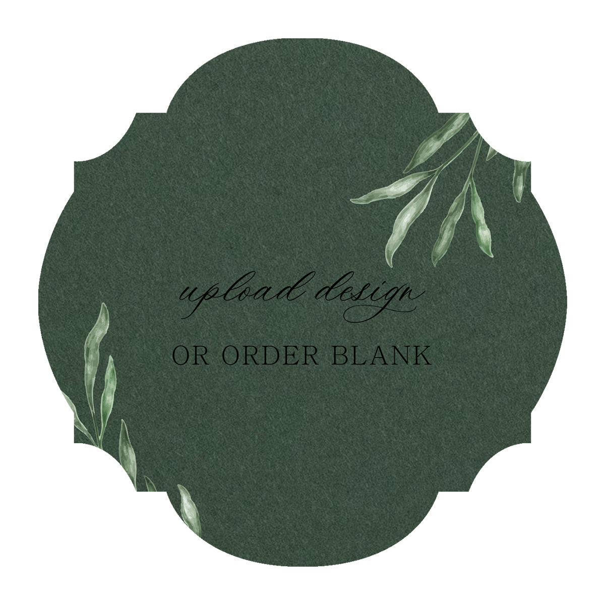 Custom Wedding Prints on Diecut Shaped Cardstock | Shape S104