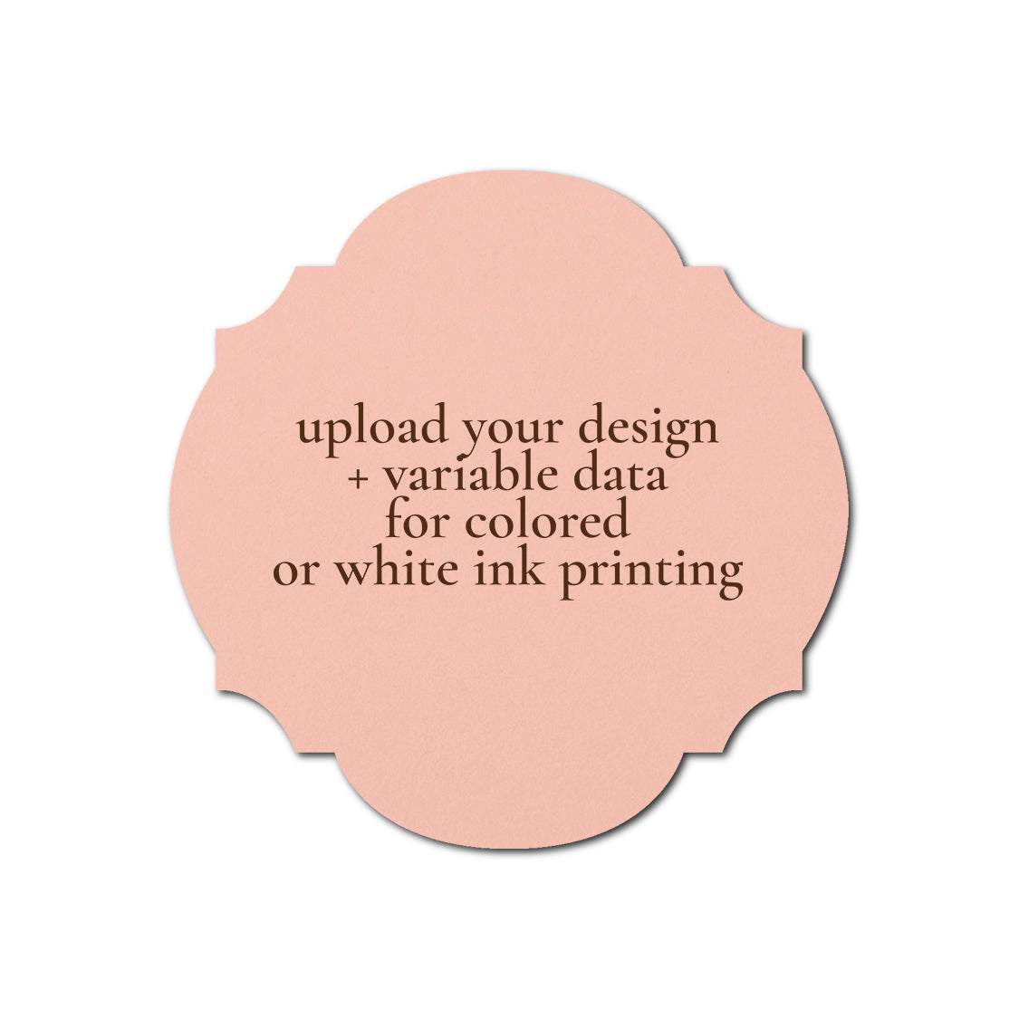 Individually Personalized Wedding Prints on Diecut Cardstock - Shape S104
