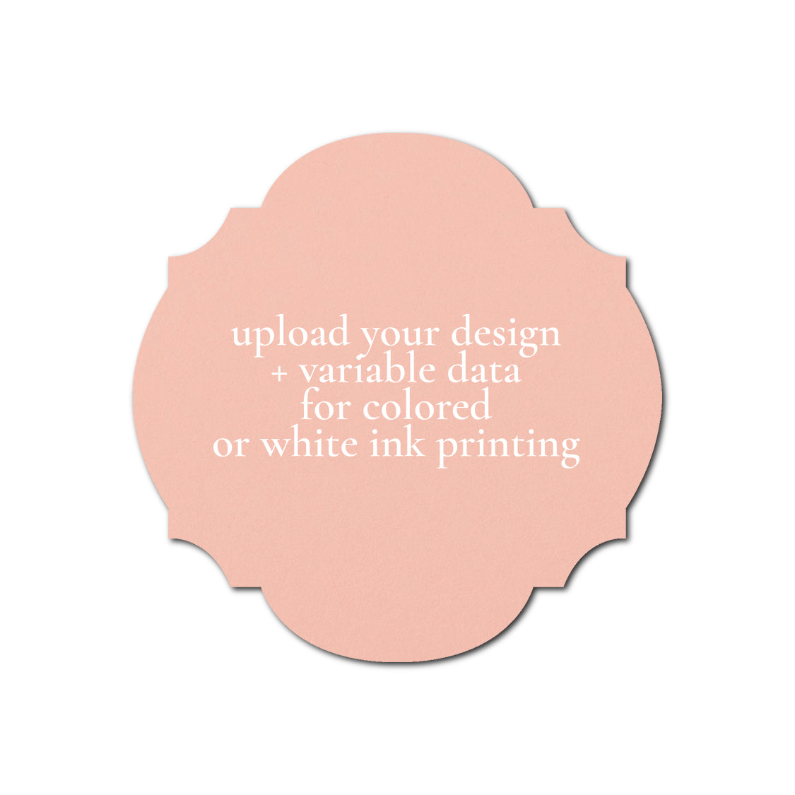 Individually Personalized Wedding Prints on Diecut Cardstock - Shape S104