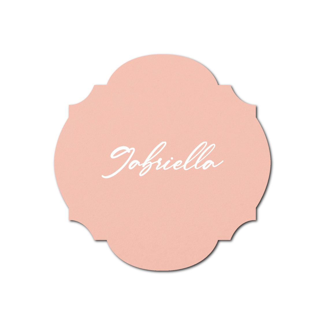 Individually Personalized Wedding Prints on Diecut Cardstock - Shape S104