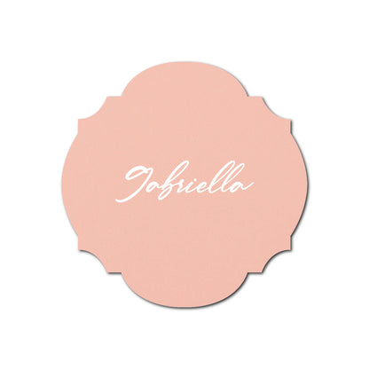 Individually Personalized Wedding Prints on Diecut Cardstock - Shape S104