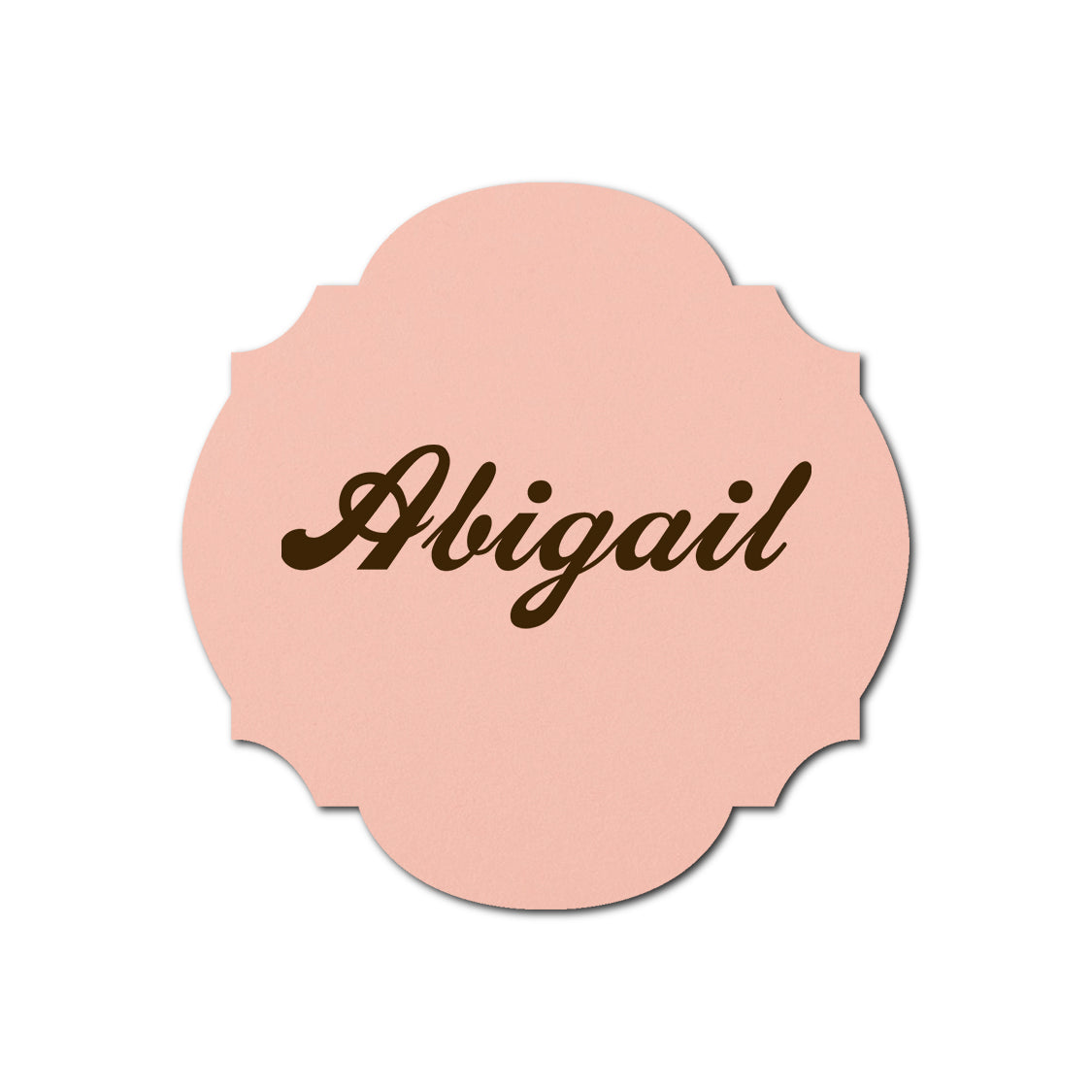 Individually Personalized Wedding Prints on Diecut Cardstock - Shape S104
