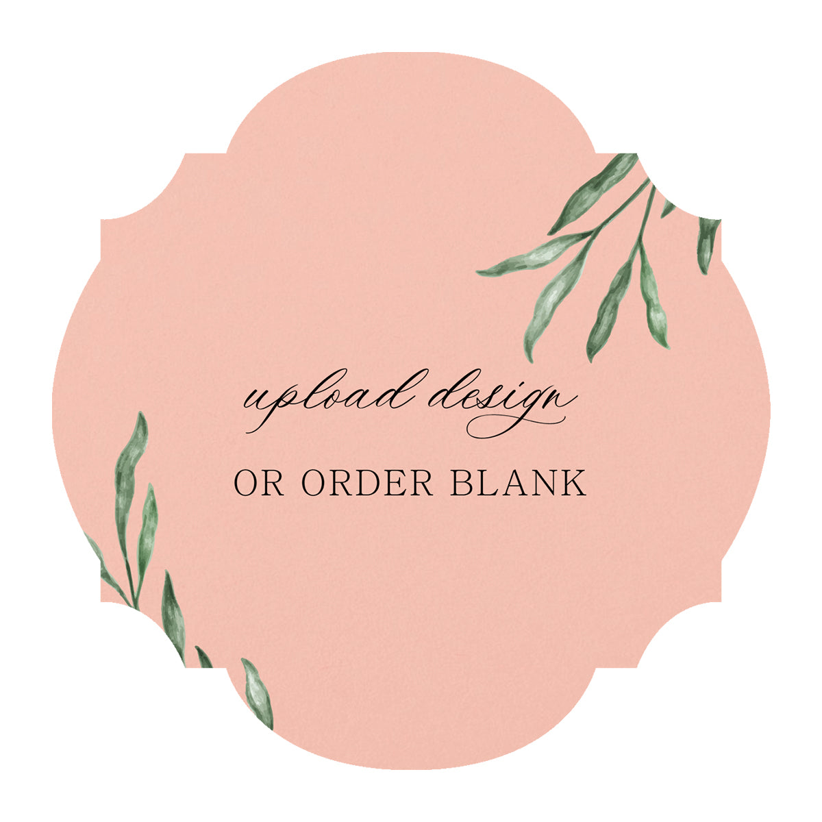 Custom Wedding Prints on Diecut Shaped Cardstock | Shape S104