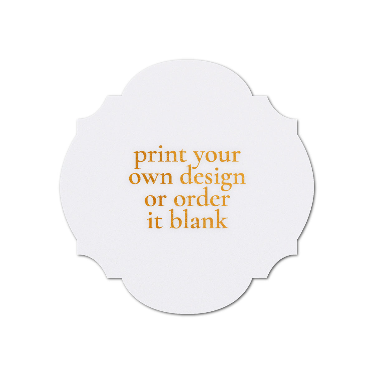 Custom Wedding Prints on Diecut Shaped Cardstock | Shape S104
