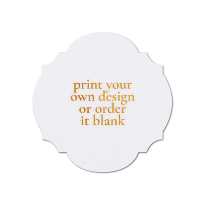 Custom Wedding Prints on Diecut Shaped Cardstock | Shape S104